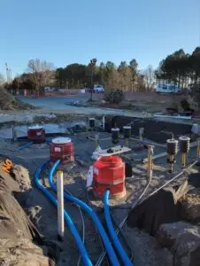 Photo of electrical work being completed by Kilowatt Electric Team.