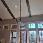 New ceiling light installation.