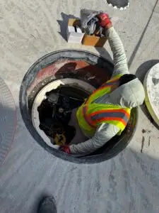 Running wire to new Fuel Tanks during Electrical Buildout - Fuel Station - Western North Carolina