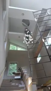 Ceiling light installation