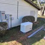 Whole home generator installation.