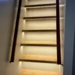 Stair lighting installation.