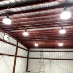 Warehouse lighting installation.