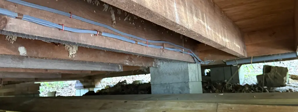New Conduit in Tight Crawl Space - Weaverville NC