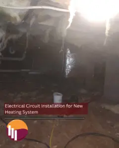 New Electrical Circuit Installation for New Heating System - Western North Carolina 2